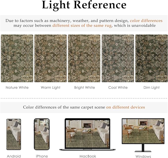 Hallway Runner Rug 2x8 Green Brown Vintage Washable Kitchen Carpet Traditonal Distressed Soft Non Slip Long Runner Retro Low Pile Thin Rug for Laundry Bedroom Entrance Bathroom