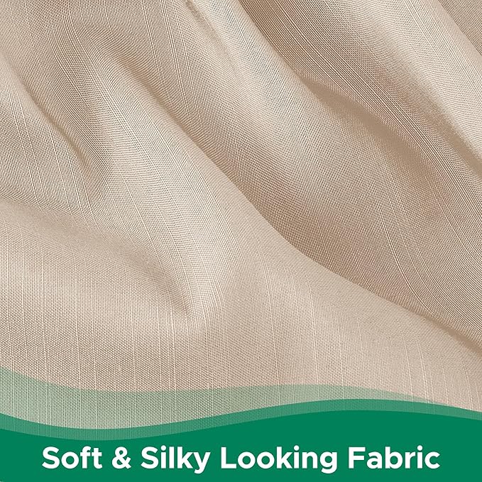 Biscaynebay Wrap Around Bed Skirts with Adjustable Belts for Full & Full XL Beds 15" Drop, Sand Elastic Dust Ruffles Easy Fit Wrinkle & Fade Resistant Silky Luxurious Fabric Machine Washable