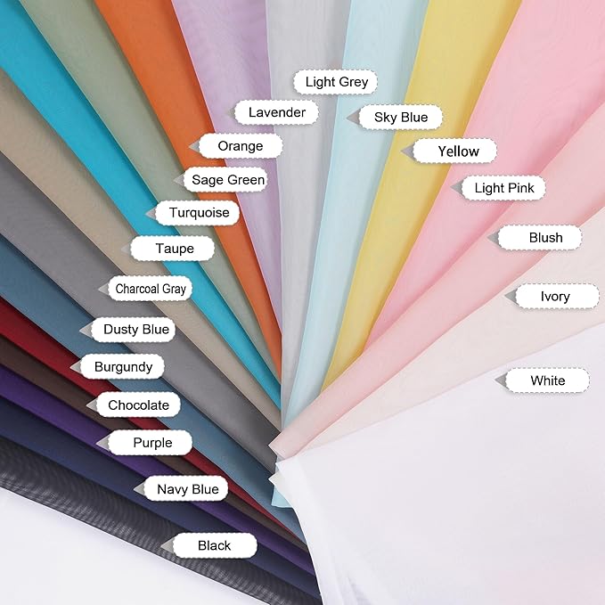 OVZME Light Grey Sheer Curtains 90 Inches Long 2 Panels - Soft Light Filtering Window Sheer Panels for Living Room/Bedroom, Top Dual Rod Pocket, 1 Pair, Each 42Wx90L Inches