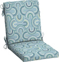Arden Outdoor Dining Chair Cushion, 20 x 20, Rain-Proof, Fade Resistant, 20 x 20, Coastal Blue Geometric