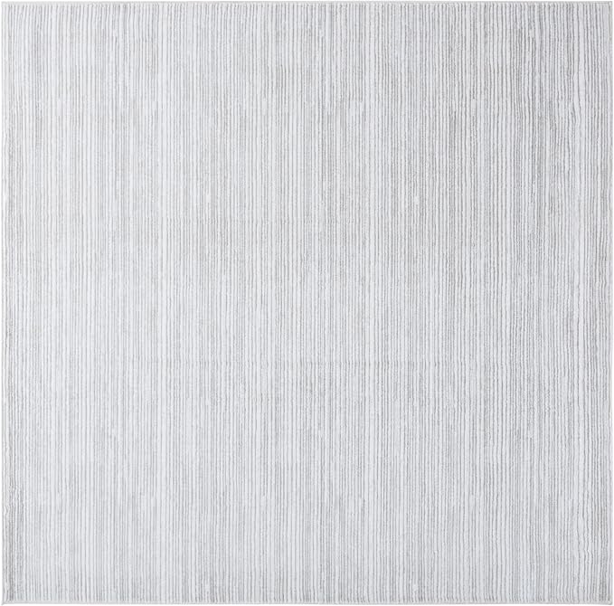SAFAVIEH Vision Collection Area Rug - 8' Square, Ivory & Grey, Modern Ombre Design, Non-Shedding & Easy to Clean, Ideal for Living Room, Bedroom, Dining Space (VSN606K)