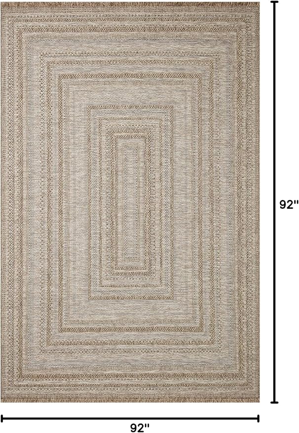 Loloi Dawn Collection Indoor/Outdoor DAW-01 7'-8" x 7'-8" Round Area Rug