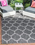 Unique Loom Outdoor Trellis Collection Area Rug - Trellis (Rectangular 2' 0" x 3' 1", Black/ Ivory)