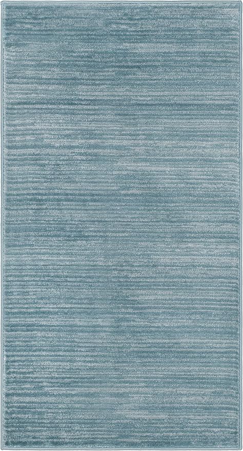 SAFAVIEH Vision Collection Accent Rug - 2' x 3', Aqua, Modern Ombre Design, Non-Shedding & Easy to Clean, Ideal for Entryway, Foyer, Bedroom (VSN606B)