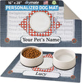 Drymate Personalized Pet Bowl Placemat, Custom Dog & Cat Food Feeding Mat - Absorbent Fabric, Waterproof Backing - Machine Washable/Durable (USA Made) (16" x 28") (Dinner Plate)