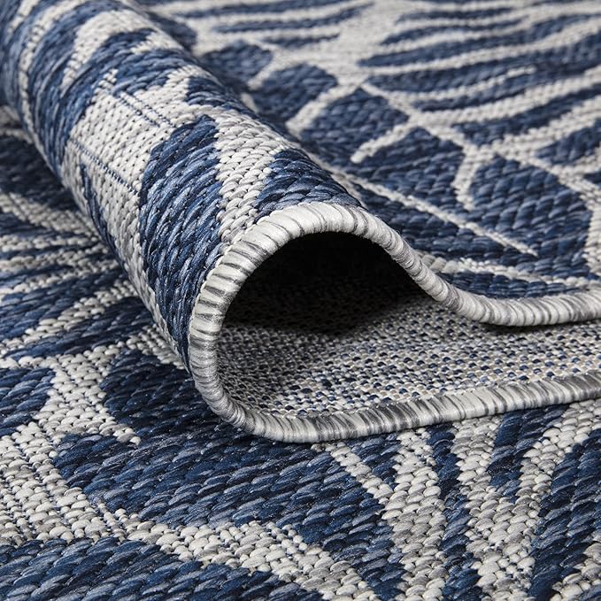 Keen Home Design Terrace Outdoor Area Rug - 5x8 Washable Indoor/Outdoor Rug for Patio, Kitchen, Balcony, Beach, Garden, Deck and Porch, Size: 5'3"x7'7"