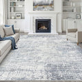 7x9 Area Rug Living Room: Washable Large Neutral Blue Rugs Abstract Soft Modern Stain Resistant Indoor Floor Non-Slip Carpet for Bedroom Nursery Kids Office Playroom Dining Room Under Table Home