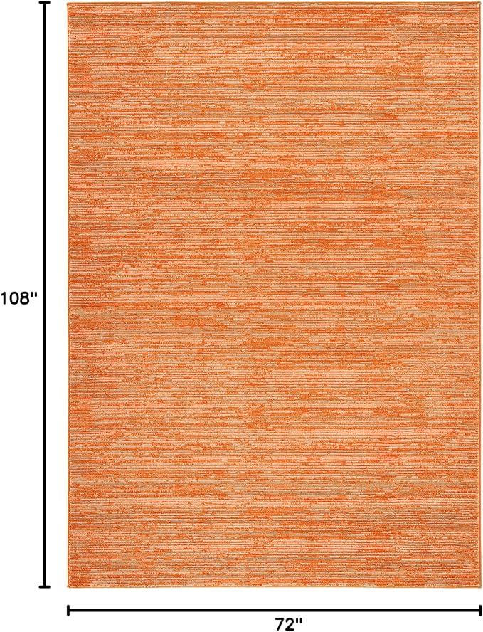 SAFAVIEH Area Rug 6x9 - Vision Collection - Orange, Modern Ombre Design, Non-Shedding & Easy to Clean, Ideal for Living Room, Bedroom, Dining Space (VSN606P)
