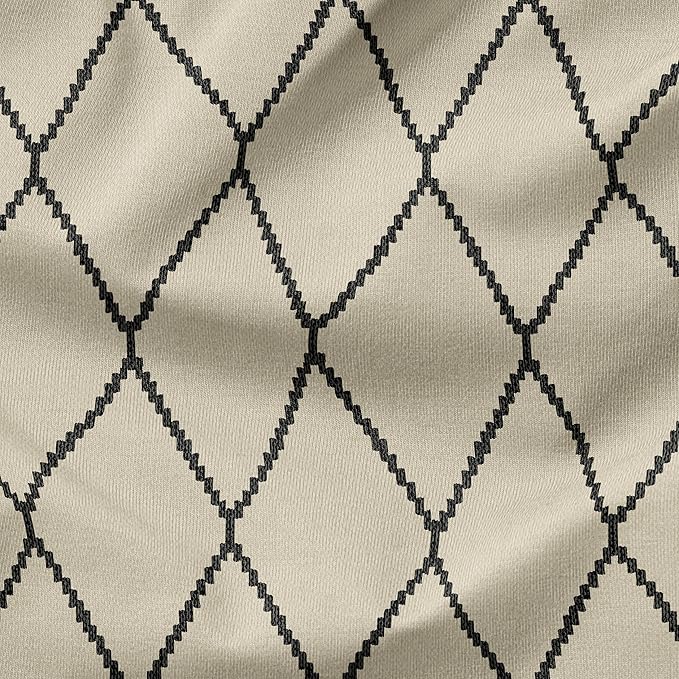 Arden Outdoor Dining Chair Cushion, 20 in x 20 in, Weather-Proof, Rain-Proof, Fade Resistant Patio Cushion for Patio, Dining, or Rocking Chairs Tan Diamond Trellis
