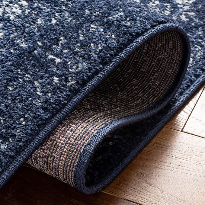 SAFAVIEH Adirondack Collection Runner Rug - 2'6" x 22', Navy & Ivory, Distressed Vintage Floral Design, Non-Shedding & Easy to Clean, Ideal for Living Room, Bedroom, Dining (ADR109N)