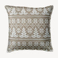 SanVia Olive Fern Premium Cotton Throw Pillow Covers, 20 x 20 Inches, Luxury Holiday Themed Handwoven Couch Pillow Covers, Hidden Zipper, Elegant Home Décor, Insert Not Included