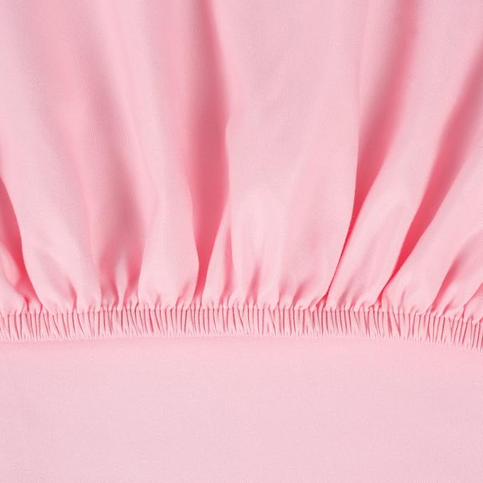 Belsden Pack of 3 Fitted Bassinet Sheet Set, Flexible Fit Various Bassinet, Adapts to Oval, Hourglasss and Rectangle Shaped Bassinet Pads, Cloudy Soft Washable Material, Pink Rose & Pink & Lilac