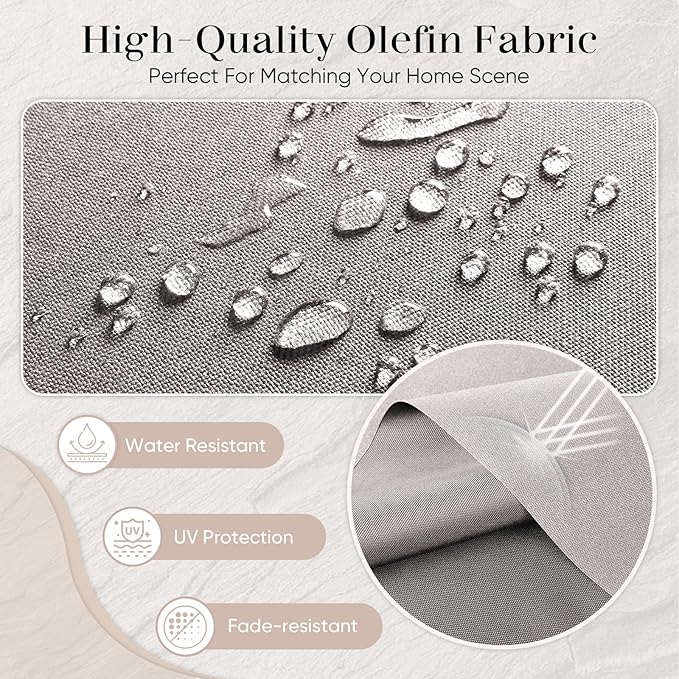 Luxury Outdoor Seat Cushion Set-24 x 24 x 6 Inch Outdoor Chair Cushions with Water Resistant & Removable Cover Outdoor Cushions for Patio Furniture Chair Sofa Couch