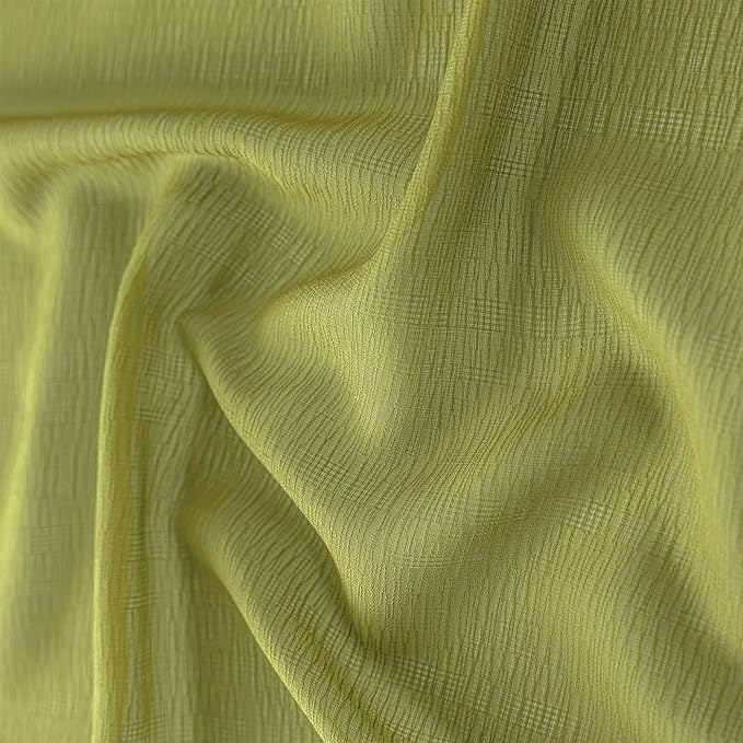 MAIHER Sage Pinch Pleated Sheer Curtains 96 Inches Long for Bedroom Soft Touch Lightweight Transparent Light Filtering Pleated Drapes with Ajustable Hooks, Sage Green, 42" W x 96" L, 2 Panels