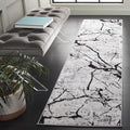 SAFAVIEH Amelia Collection Runner Rug - 2' x 6', Grey & Black, Modern Abstract Design, Non-Shedding & Easy Care, Ideal for High Traffic Areas in Living Room, Bedroom (ALA293K)