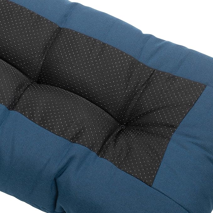 FUNHOME Outdoor Bench Cushion 48 x18 inch with Non-Slip Grips,Water Resistant Porch Swing Cushion,Bench Pillow Pads,Tufted Cushions for Patio Garden Furniture,48" Seat Cushions(Denim Blue)