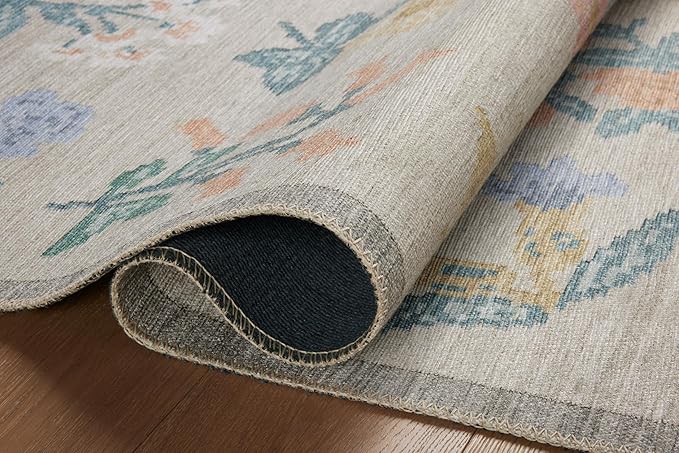 Loloi Rifle Paper Co. Rosa Collection RSA-03 Cream 7'-6" x 9'-6" Area Rug