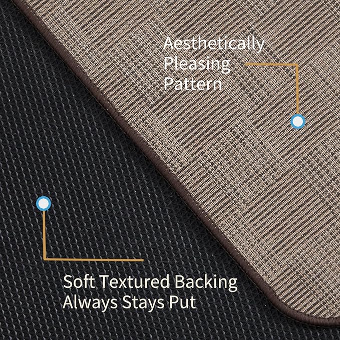 Chair Mat for Hardwood & Tile Floor, 36" x 48" Heavy Duty Office Chair Mat for Rolling Chairs, Anti Slip, Non-Curve, Floor Protector for Home Office, Brown Square