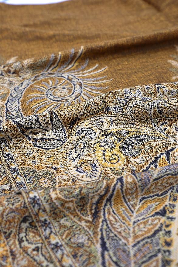 Achillea Big Paisley Pashmina Shawl Wrap for Women – Elegant Scarf for Weddings, Evening Dresses, Festivals & Daily Wear
