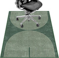 Office Chair Mat for Hardwood Floor&Tile Floor,36"X 48" Heavy Duty Desk Chair Mat for Hard Floors,Under Desk Rug for Rolling Computer Chair,Anti Slip,Low Pile Carpet Floor-Geo Green