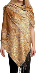 Achillea Big Paisley Pashmina Shawl Wrap for Women – Elegant Scarf for Weddings, Evening Dresses, Festivals & Daily Wear
