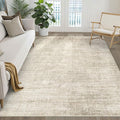 5x8 Area Rug Living Room: Washable Large Neutral Beige Rugs Abstract Soft Modern Stain Resistant Indoor Floor Non-Slip Carpet for Bedroom Nursery Kids Office Playroom Dining Room Under Table Home