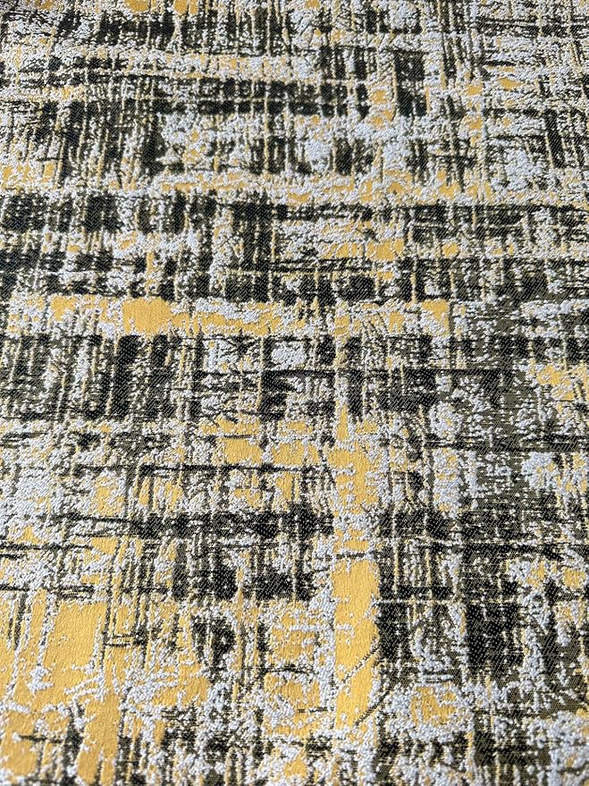 OctoRose 3 Side Zipper Upholstery Thick Linen Tweed-Yellow, Full Size Futon Cover Sofa DayBed Mattress Slipcover (Tweed-Yellow, Full Size)