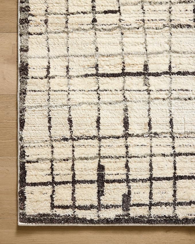 Loloi Jeremiah Brent Bleecker Collection BLE-01 Ivory/Charcoal 7'-10" x 10' Area Rug