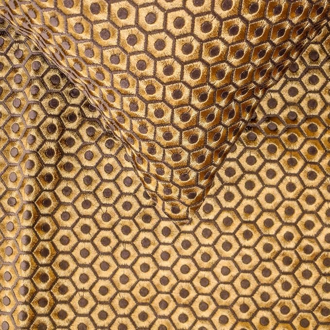 The HomeCentric Gold Bed Runner for King/Queen/Twin Jacquard Decorative Bed Scarf 53"x18" Bed Runner Without Pillow Cover, Geometric Bed Scarf Bedroom Décor Accent - Honeycomb Luxe