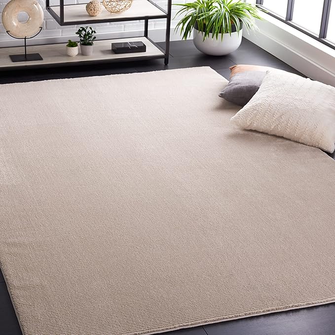 SAFAVIEH Revive Collection Accent Rug - 2'7" x 5', Beige, Solid Design, Non-Shedding & Easy Care, Ideal for High Traffic Areas in Entryway, Living Room, Bedroom (REV102B)