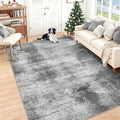 6x9 Area Rugs for Living Room: Washable Rug Modern Abstract Neutral Soft Rugs Non-Slip Low-Pile Indoor Floor Carpet for Bedroom Dining Room Kitchen (Grey, 6'x9')