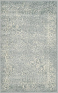 SAFAVIEH Adirondack Collection Accent Rug - 2' x 3', Slate & Ivory, Distressed Vintage Floral Design, Non-Shedding & Easy to Clean, Ideal for Front Door, Kitchen, Entryway, Foyer (ADR109T)