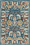 SAFAVIEH Antiquity Collection Accent Rug - 2'3" x 4', Dark Blue & Multi, Handmade Traditional Oriental Wool, Ideal for High Traffic Areas in Entryway, Living Room, Bedroom (AT64B)
