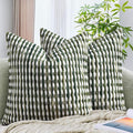 AmHoo Set of 2 Boho Chenille Pillow Cover Decorative Tufted Pillowcase for Couch Bed Sofa Bedroom Living Room Modern 18 x 18-Inch Sage Green