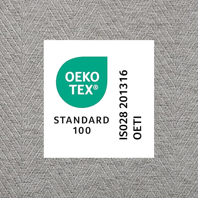 TOWN & COUNTRY BASICS Pax Herringbone Textured Solid Everwash® Washable Area Rug, Low Pile, Non-Slip Backing, Easy Clean Pet & Family Friendly Rug, Grey, 7'10"x10'2"