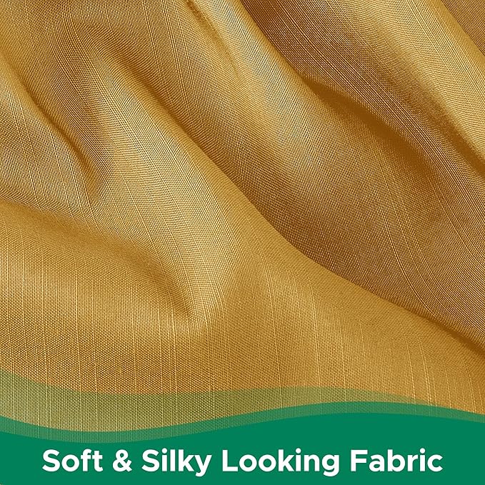 Biscaynebay Wrap Around Bed Skirts for King & Cal King Beds 18" Drop, Christmas Gold Adjustable Elastic Dust Ruffles Easy Fit Wrinkle Resistant Silky Luxurious Fabric Machine Washable