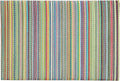 Fab Habitat Striped Non Slip Doormat - Durable, Thin - Recycled Plastic - Entryway, Front Door, Porch, Patio - Cancun - Candy (24" x 36" Non-Slip)