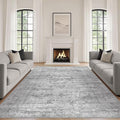 Grey Rug 5x7 Area Rugs: Washable Boho Large Vintage Neutral Soft Rug Stain Resistant Farmhouse Non-Slip Indoor Floor Carpet for Living Room Bedroom Playroom Office Dining Room Apartment Dorm