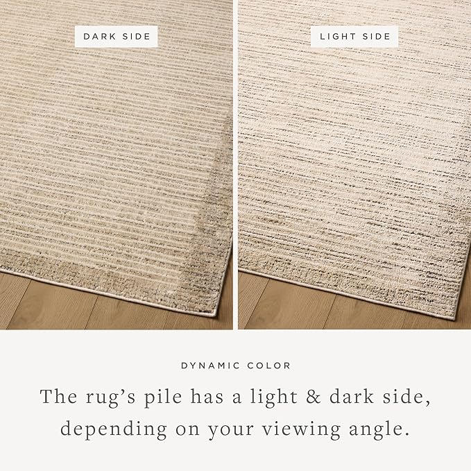 Loloi Jeremiah Brent Bleecker Collection BLE-02 Sand/Charcoal 4'-0" x 6'-0" Accent Rug