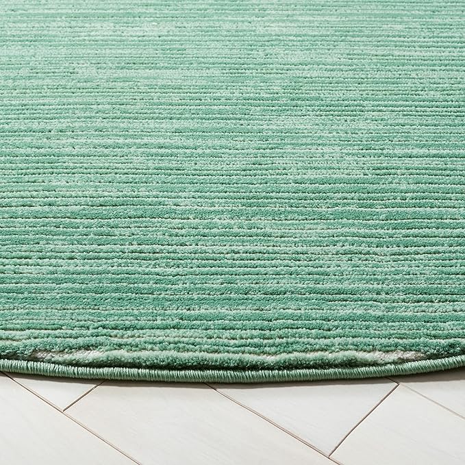 SAFAVIEH Vision Collection Accent Rug - 3' Round, Light Green, Modern Ombre Design, Non-Shedding & Easy to Clean, Ideal for Foyer, Entryway, Bedroom, Accent Space (VSN606X)