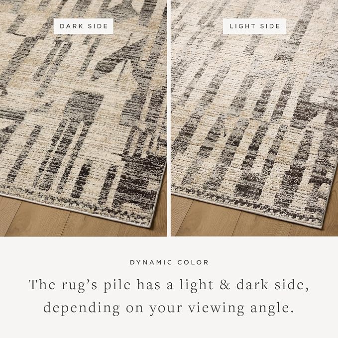 Loloi Jeremiah Brent Bleecker Collection BLE-03 Beige/Stone 5'-3" x 7'-6" Area Rug