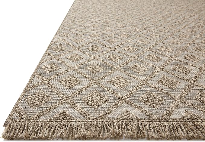 Loloi Dawn Collection Indoor/Outdoor DAW-07 Light Brown 2'-3" x 3'-9" Accent Rug