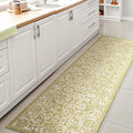 JONATHAN Y Weave Floral Indoor Outdoor Runner Rug 2X8 Green/Cream, Tela Bohemian Textured for Backyard, Patio, Porch, Easy-Cleaning, High Traffic, Pet-Friendly, Non-Shedding (SMB100D-28)