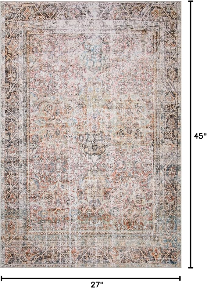 Loloi Adrian Collection ADR-05 Sunset/Charcoal 2'-3" x 3'-9", .19" Thick Accent Rug
