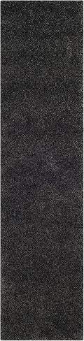 SAFAVIEH Milan Shag Collection Runner Rug - 2' x 8', Dark Grey, Solid Design, Non-Shedding & Easy Care, 2-inch Thick Ideal for High Traffic Areas in Living Room, Bedroom (SG180-8484)