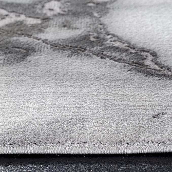 SAFAVIEH Craft Collection Area Rug - 5'3" x 7'6", Grey & Silver, Modern Abstract Design, Non-Shedding & Easy Care, Ideal for High Traffic Areas in Living Room, Bedroom (CFT877G)