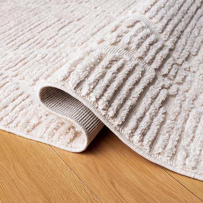SAFAVIEH Marrakesh Collection Runner Rug - 2'2" x 14', Beige, Moroccan Boho Tribal Tassel Design, Non-Shedding & Easy Care, Ideal for High Traffic Areas in Living Room, Bedroom (MRK517C)
