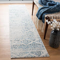 SAFAVIEH Tulum Collection Runner Rug - 2' x 9', Ivory & Turquoise, Moroccan Boho Tribal Design, Non-Shedding & Easy to Clean, Ideal for Living Room, Hallway, Foyer, Entryway, Bedroom (TUL272E)