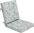 Arden Foam Outdoor Dining Chair Cushion, 20 x 20, Made with ProFoam, Rain-Proof, Fade Resistant, Pistachio Botanical