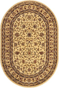 Unique Loom Voyage Collection Area Rug - St. Louis (4' 1" x 6' 1" Oval Cream/Brown)